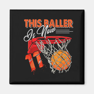 Imán Cumpleaños 11 Baloncesto