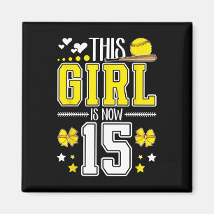 Imán Cumpleaños 15 niña suave 15 años jugadora suave