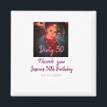 Imán Cumpleaños 30 sucio agregar nombre rosa agregar fo<br><div class="desc">Diseño para pareja enamorada</div>