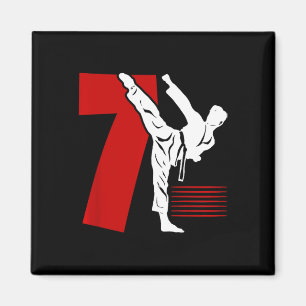 Imán Cumpleaños 7 años de Karate para niños Cumpleaños