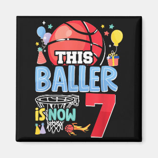 Imán Cumpleaños 7 de Basball Bball Este Baloncestista C