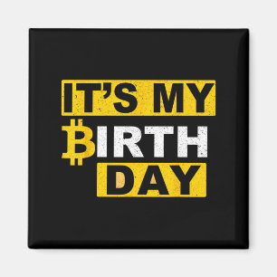 Imán Cumpleaños Btc Cripto Cumpleaños Bitcoin Cumpleaño