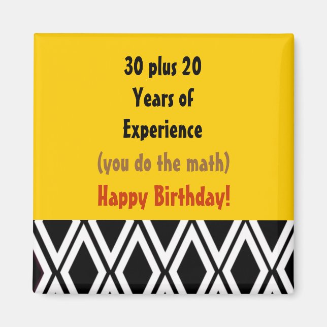 Imán Cumpleaños con Experiencia - Cumpleaños 50 (Frente)