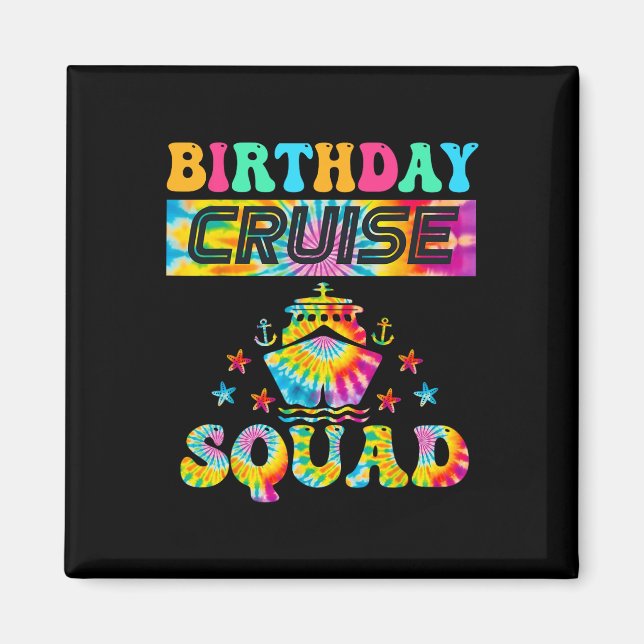Imán Cumpleaños Cruise Squad Vacation Mating F (Frente)