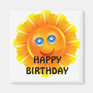 Imán CUMPLEAÑOS: Cumpleaños soleado
