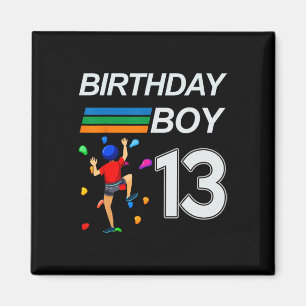 Imán Cumpleaños de 13 años Bouldering Escalada en Roca 
