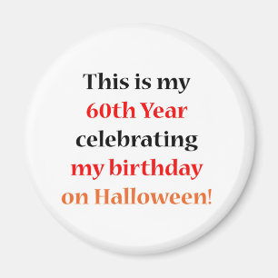 Imán Cumpleaños de 60 Halloween