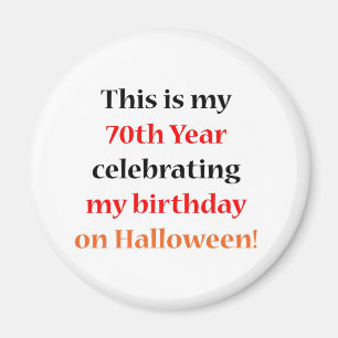 Imán Cumpleaños de 70 Halloween