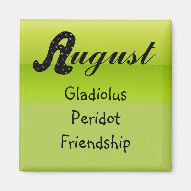 Imán Cumpleaños de Agosto (Frente)