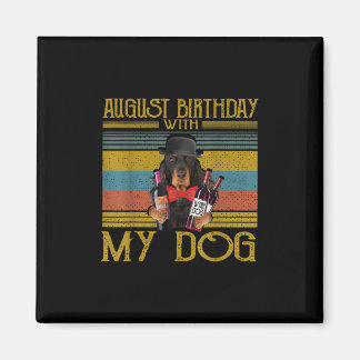 Imán Cumpleaños De Agosto Con Mi Perro Gordon Setter 20