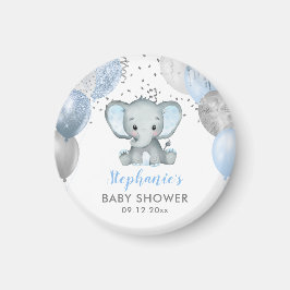 Imán Cumpleaños de bebé globos de elefante lindo niño