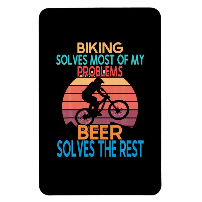 Imán Cumpleaños de cerveza y bicicleta (Vertical)