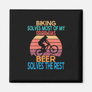 Imán Cumpleaños de cerveza y bicicleta