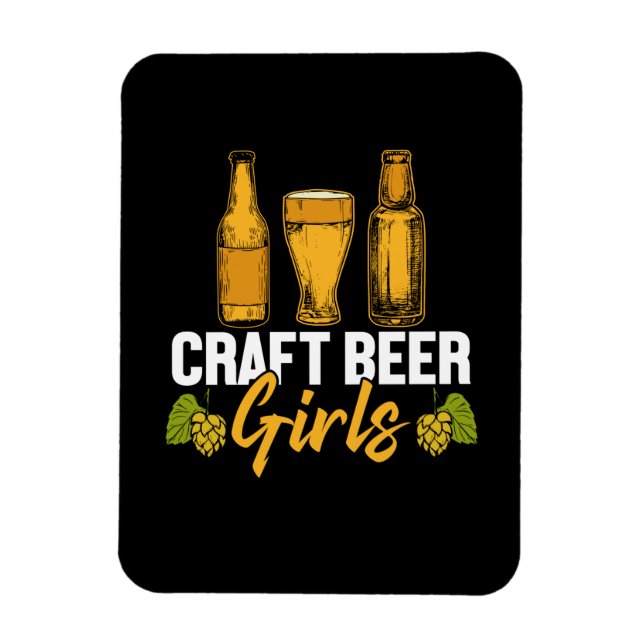 Imán Cumpleaños de chicas cerveceras cerveceras artesan (Vertical)