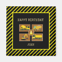 Cumpleaños de Construcción Nombre Personalizado Ni