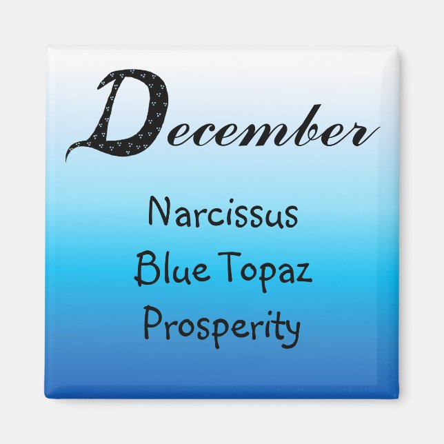 Imán Cumpleaños de diciembre (Frente)