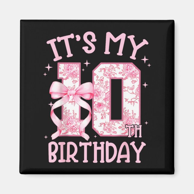 Imán Cumpleaños de dos dígitos Cumpleaños de 10 años Co (Frente)