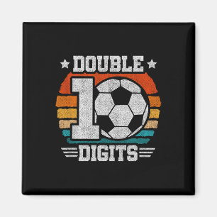 Imán Cumpleaños de fútbol - Doble dígito 10 años - 10º