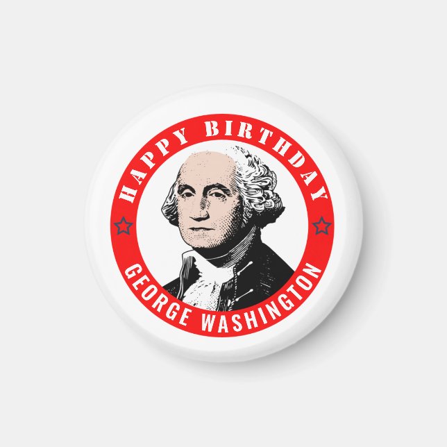 Imán cumpleaños de George Washington (Frente)