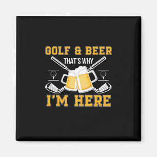Imán Cumpleaños de Golf y Cerveza para Bebedor de Cerve