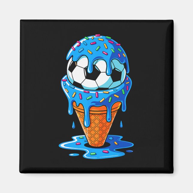 Imán Cumpleaños De Helado Goteo Diversión Salpicaduras  (Frente)
