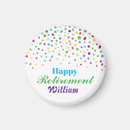 Imán Cumpleaños de jubilación de colores alegres person