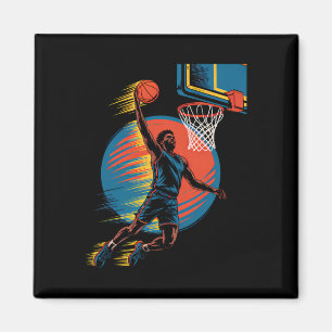 Imán Cumpleaños de jugador de Sketll vintage para hombr