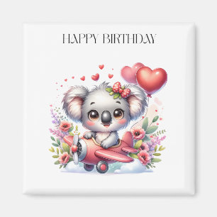 Imán Cumpleaños de Koala Volador