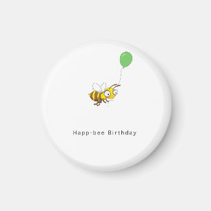 Imán Cumpleaños de la abeja feliz. Regalo de cumpleaños