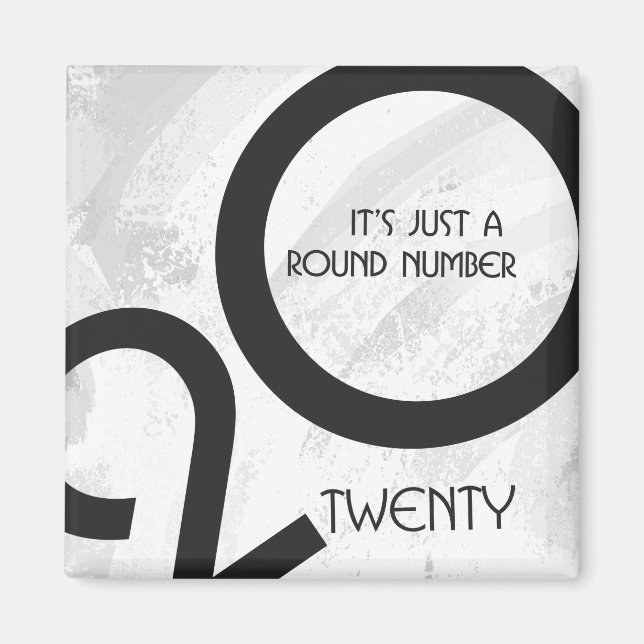 Imán Cumpleaños de la Década Blanca (Frente)