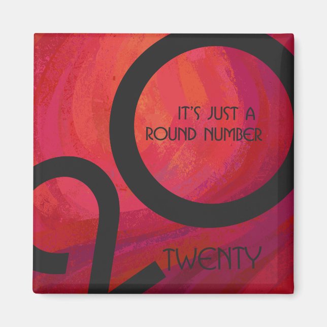 Imán Cumpleaños de la Década Roja (Frente)