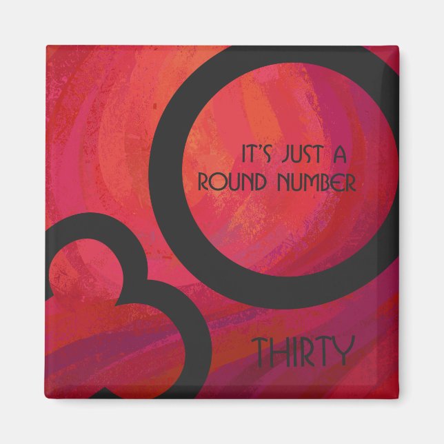 Imán Cumpleaños de la Década Roja 30 (Frente)