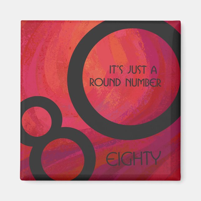 Imán Cumpleaños de la Década Roja 80 (Frente)