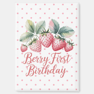Imán Cumpleaños de la primera fresa dulce de Berry