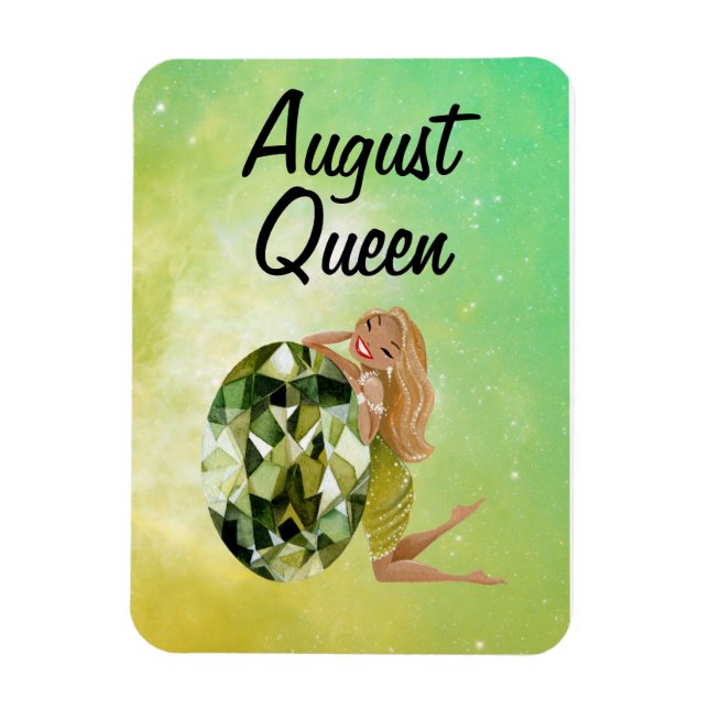Imán Cumpleaños de la Reina de Agosto (Vertical)