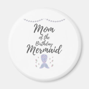 Imán Cumpleaños de la sirena Mermami mamá de la sirena