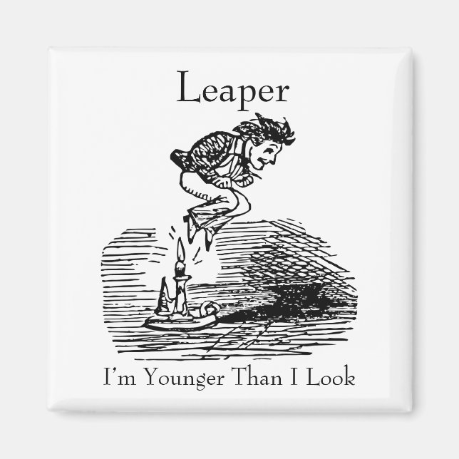 Imán Cumpleaños de Leaper Year Leaper (Frente)