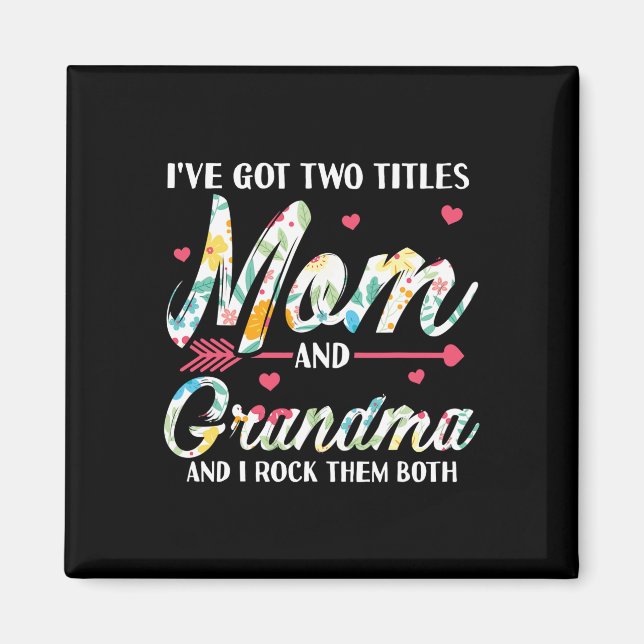 Imán Cumpleaños de Mamá y Abuela (Frente)