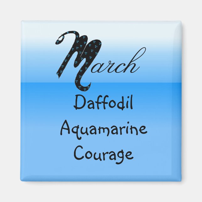 Imán Cumpleaños de Marzo (Frente)