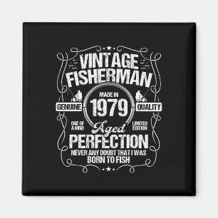Imán Cumpleaños de pesca de 1979 para pescador nacido e