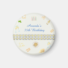 Imán Cumpleaños de Prosecco y Pasta
