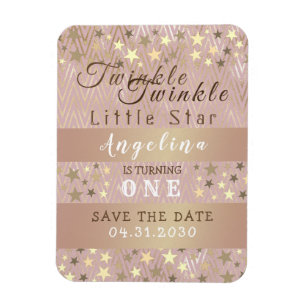 Imán Cumpleaños de Twinkle Star 1er año - Salva la fech
