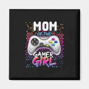Imán Cumpleaños de videojuegos de la mamá de la chica j