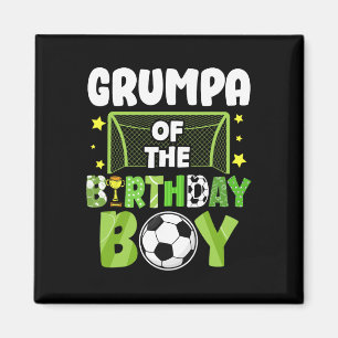 Imán Cumpleaños del Grumpa de Fútbol Fiesta del Chico F