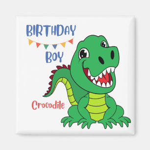 Imán Cumpleaños del niño cocodrilo, cumpleaños pequeño