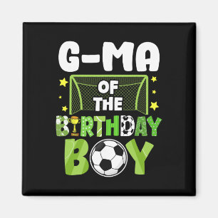 Imán Cumpleaños del niño de G-ma de fútbol Partido de f