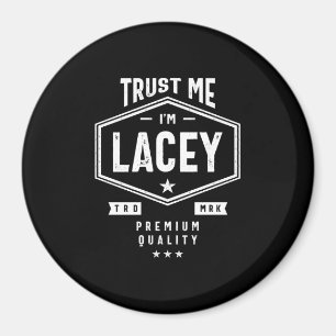 Imán Cumpleaños del nombre personalizado de Lacey