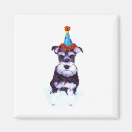Imán Cumpleaños del perro Schnauzer