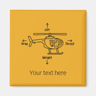 Imán Cumpleaños del piloto de aviación de Helicopter Il