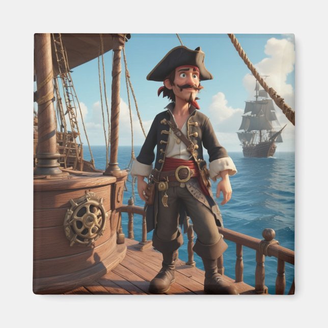 Imán Cumpleaños del Pirata (Frente)
